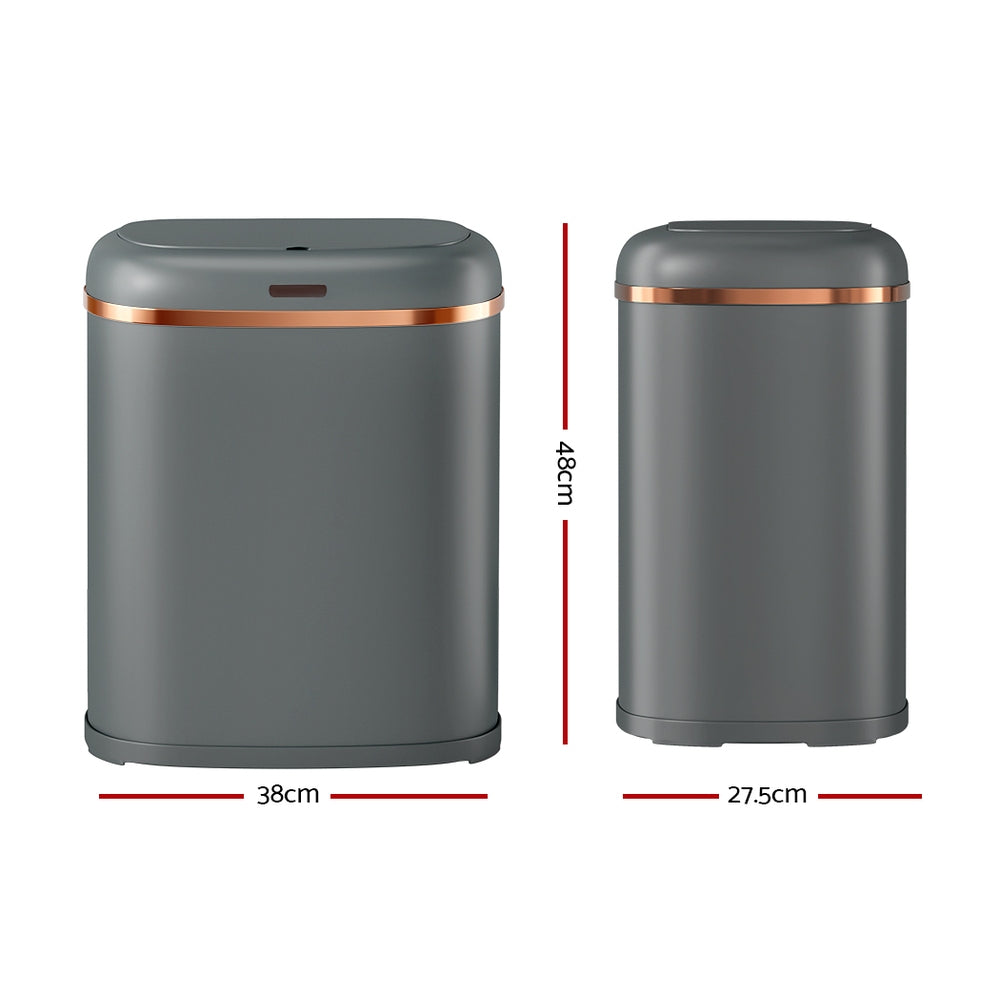 Devanti 38L Grey  Motion Sensor Bin