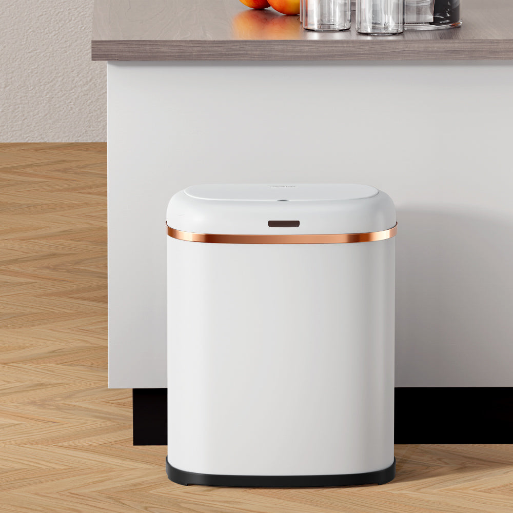 Devanti 38L White Motion Sensor Bin