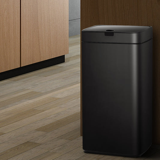 Devanti 45L Black Motion Sensor Bin