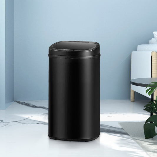 Devanti 58L Black Motion Sensor Bin