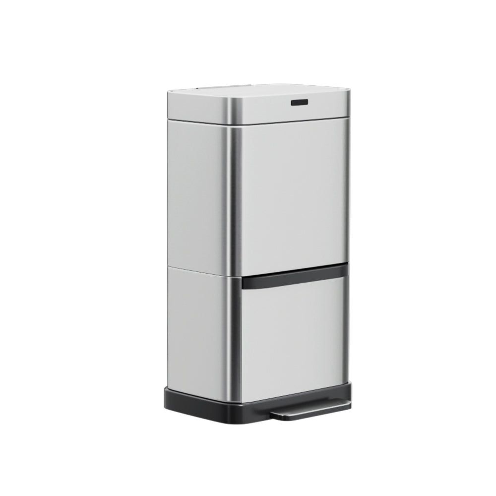 Devanti 70L Silver Motion Sensor Bin