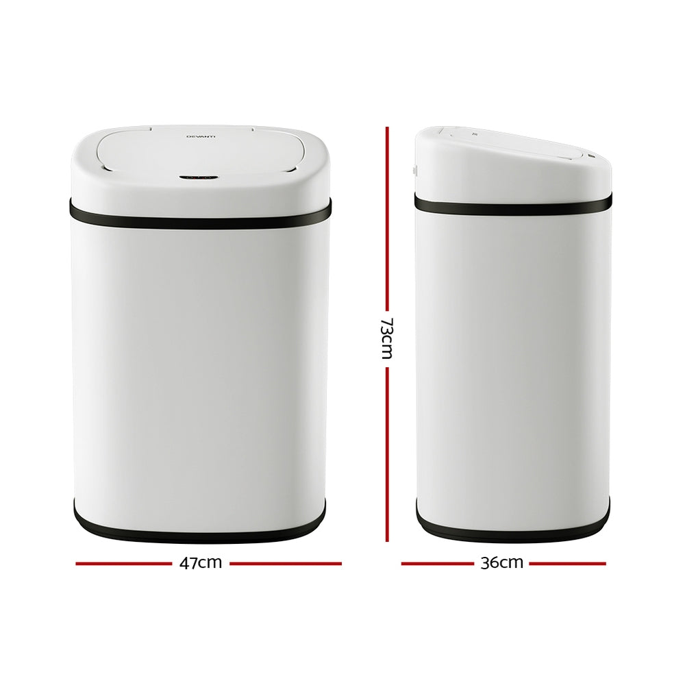 Devanti 82LWhite  Motion Sensor Bin