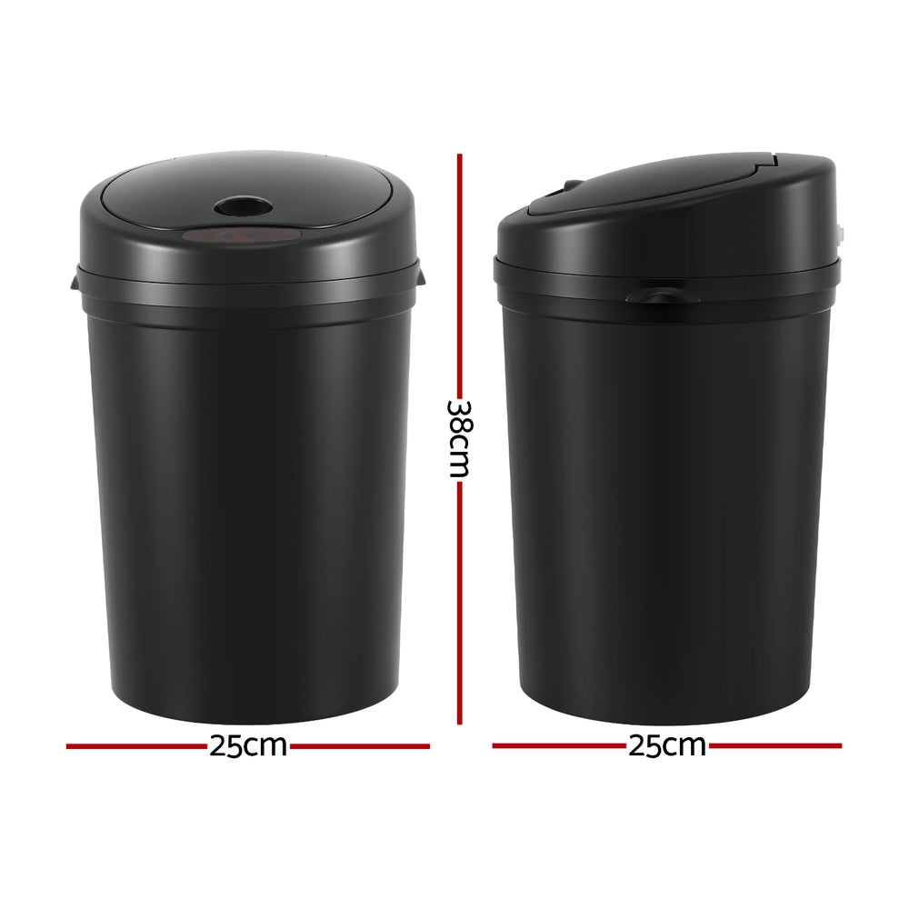 Devanti 9L Black Sensor Bin