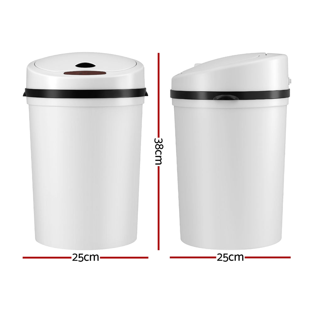 Devanti 9L White Sensor Bin
