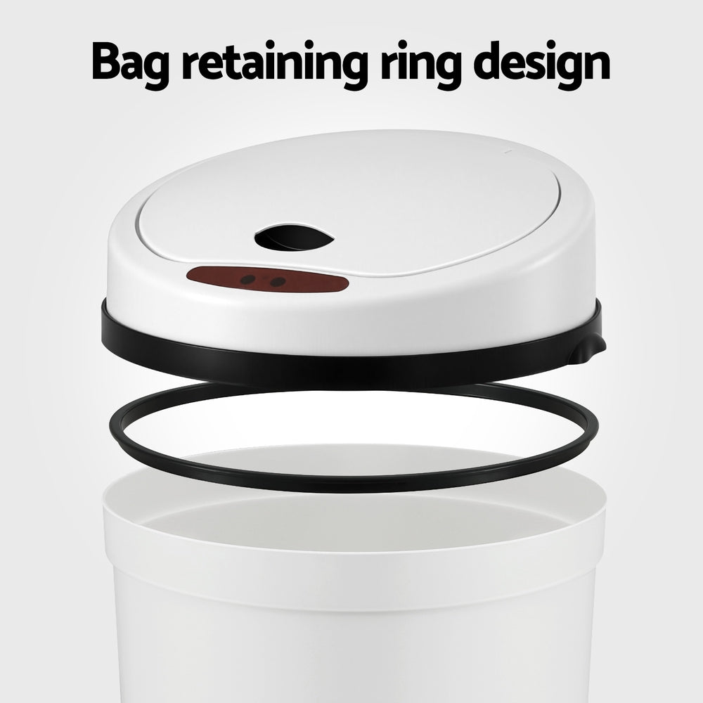 Devanti 9L White Sensor Bin