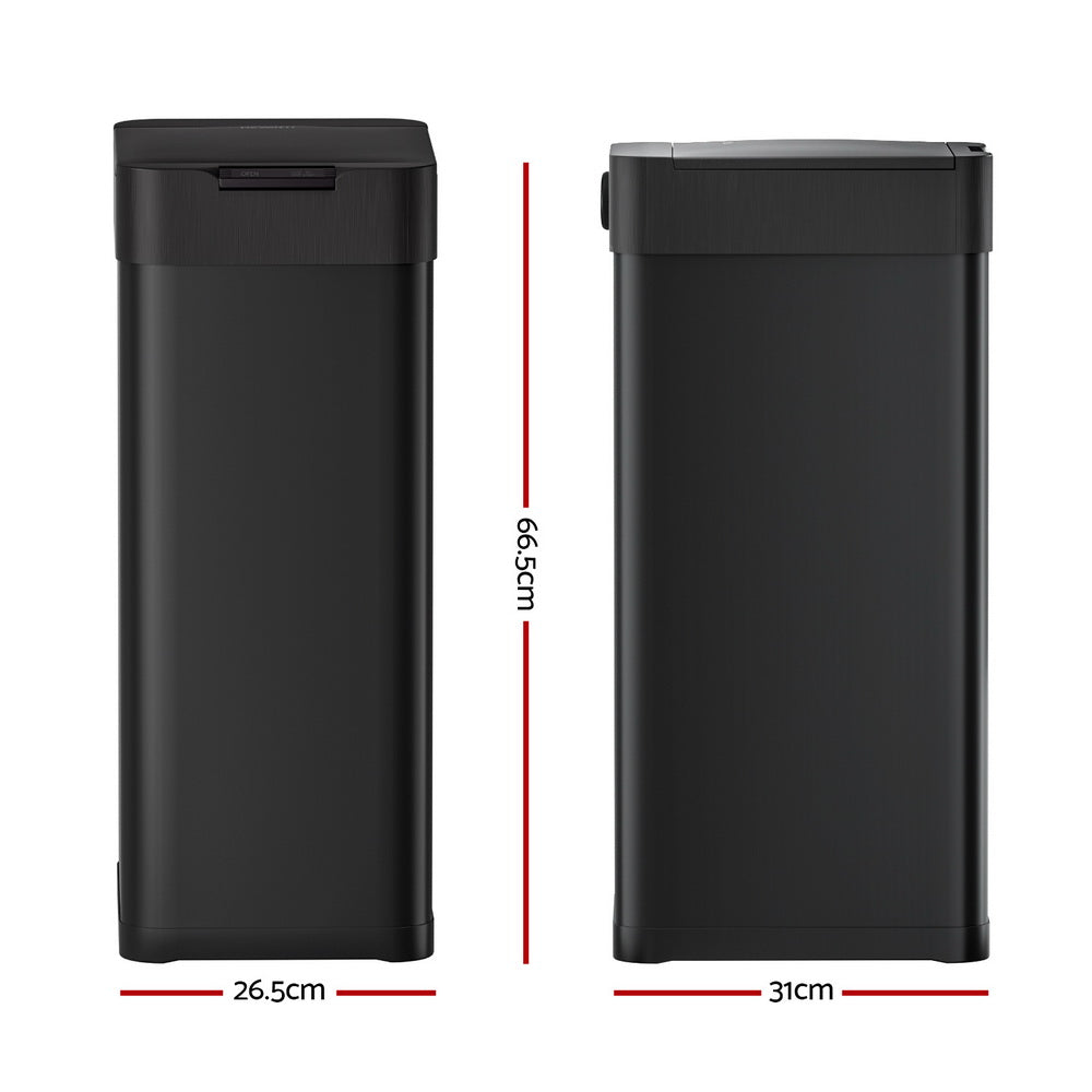 Devanti 50L Black Sensor Bin