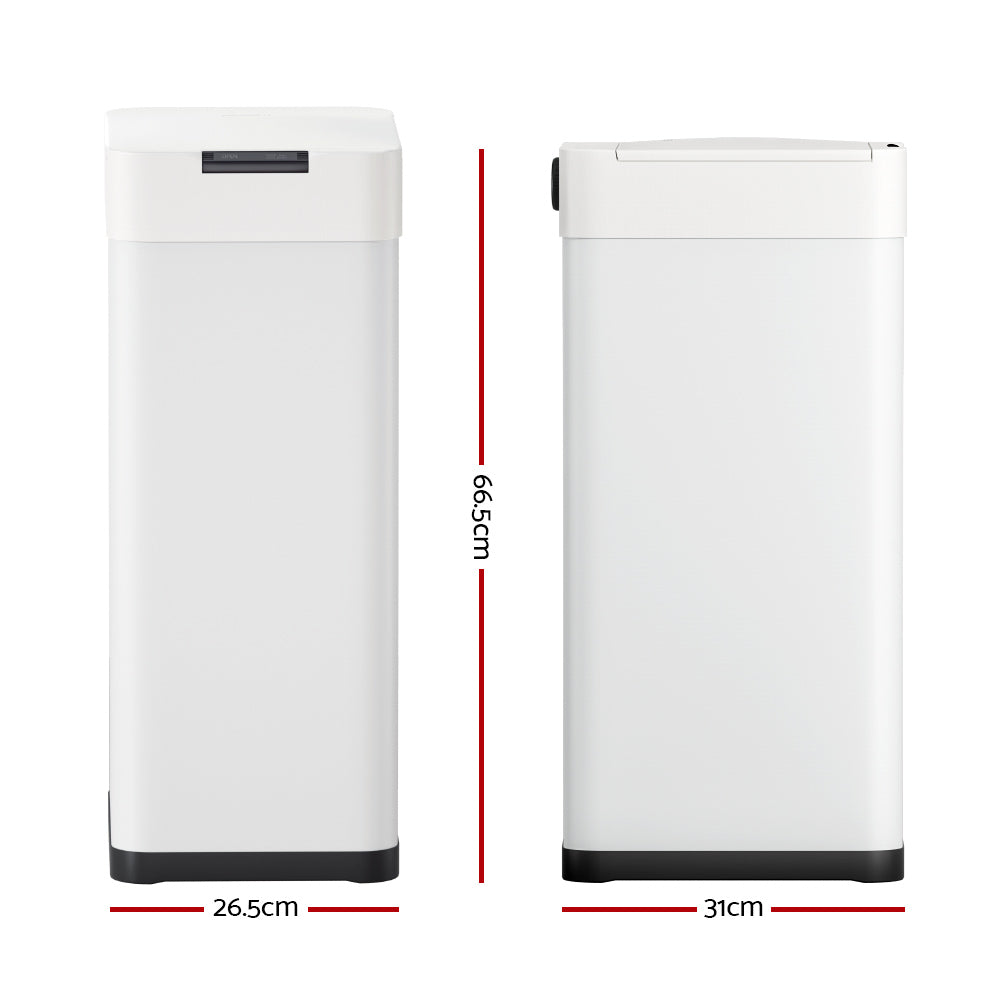 Devanti 50L White Sensor Bin