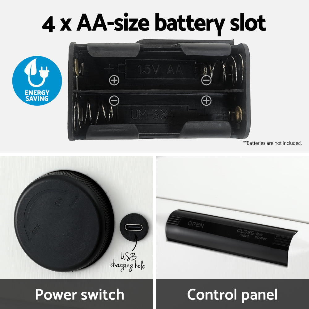 Devanti 50L White Sensor Bin