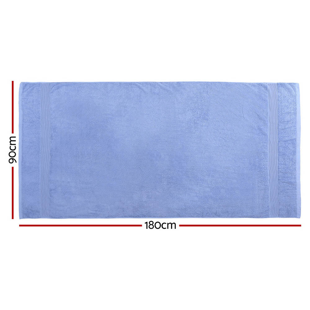 2 Pack Extra Large Blue Bath Sheets Set