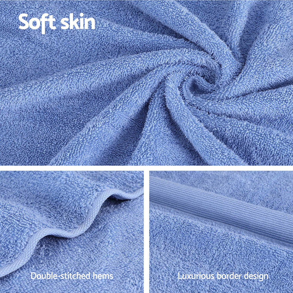 2 Pack Extra Large Blue Bath Sheets Set