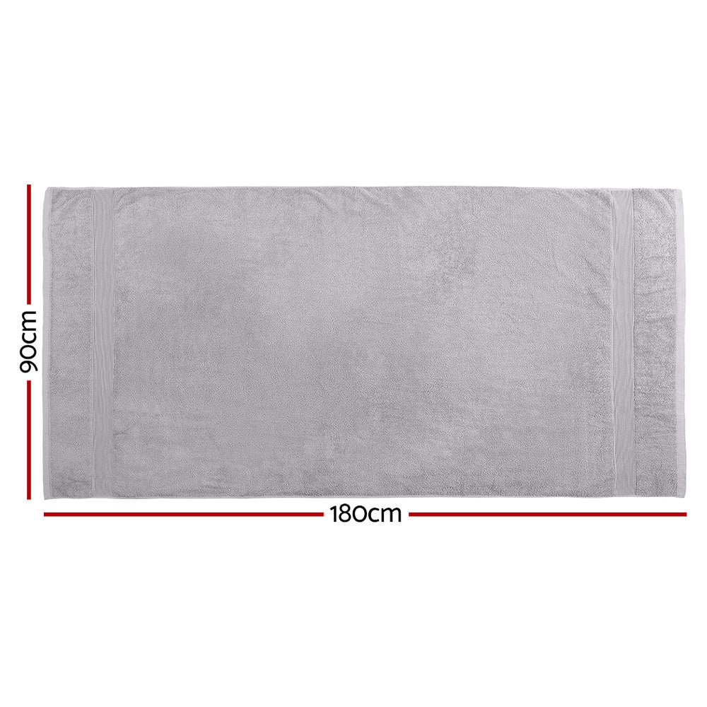 2 Pack Extra Large Grey Bath Sheets Set