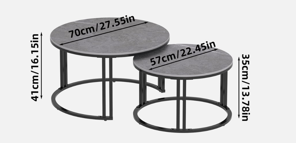 Interior Ave - Premier Grey Stone Nested Coffee Table Set