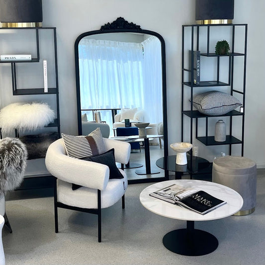 Helena Black Leaner Mirror