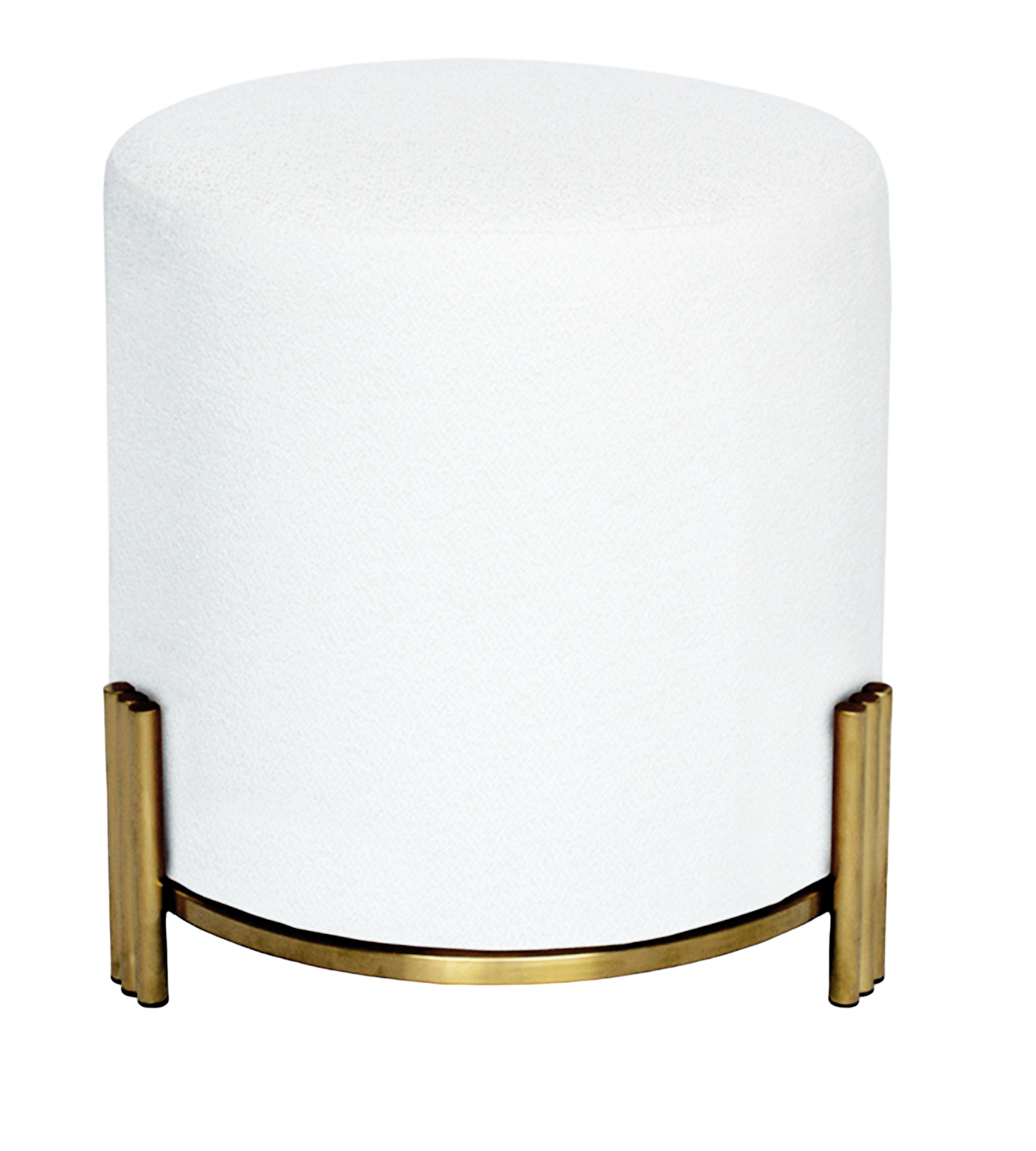 Apollo Velvet Ottoman - White