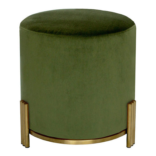 Apollo Velvet Ottoman - Green