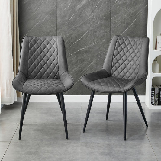 Tyler Grey Set of 4 Fabric Chairs