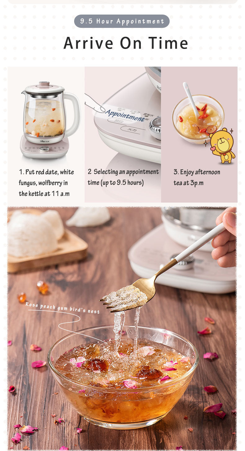 BEAR Tea Glass Kettle Health Pot 1.8L