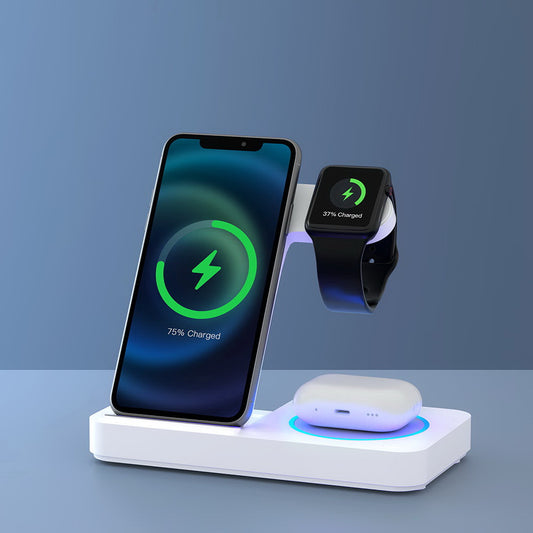 Devanti 4-in-1 Wireless Charger Dock Fast Charging for Phone