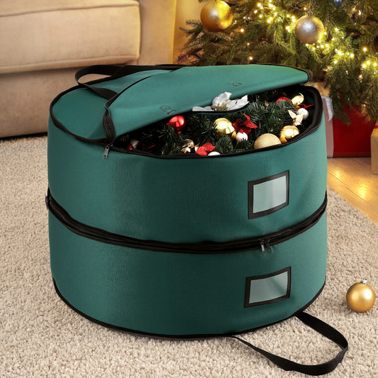 Jingle Jollys  2-Tier 60cm Christmas Garland Wreath Storage Bag