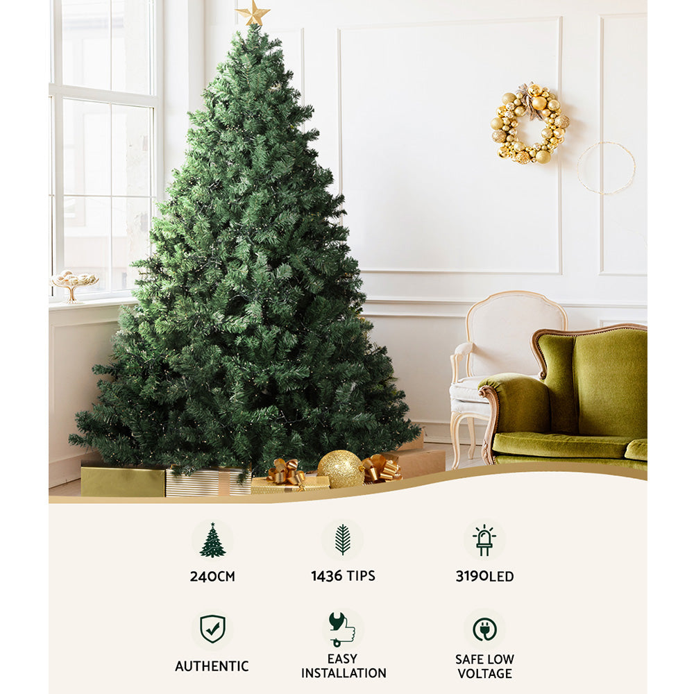 Jingle Jollys 2.4m LED Christmas Tree