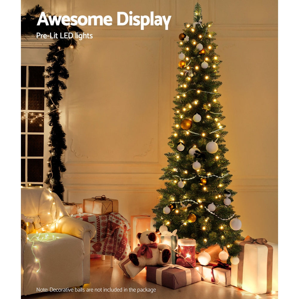 Jingle Jollys 1.8m Pre-Lit LED Christmas Tree