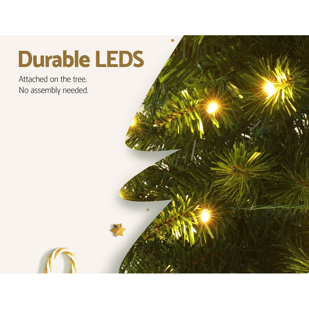 Jingle Jollys 1.8m Pre-Lit LED Christmas Tree
