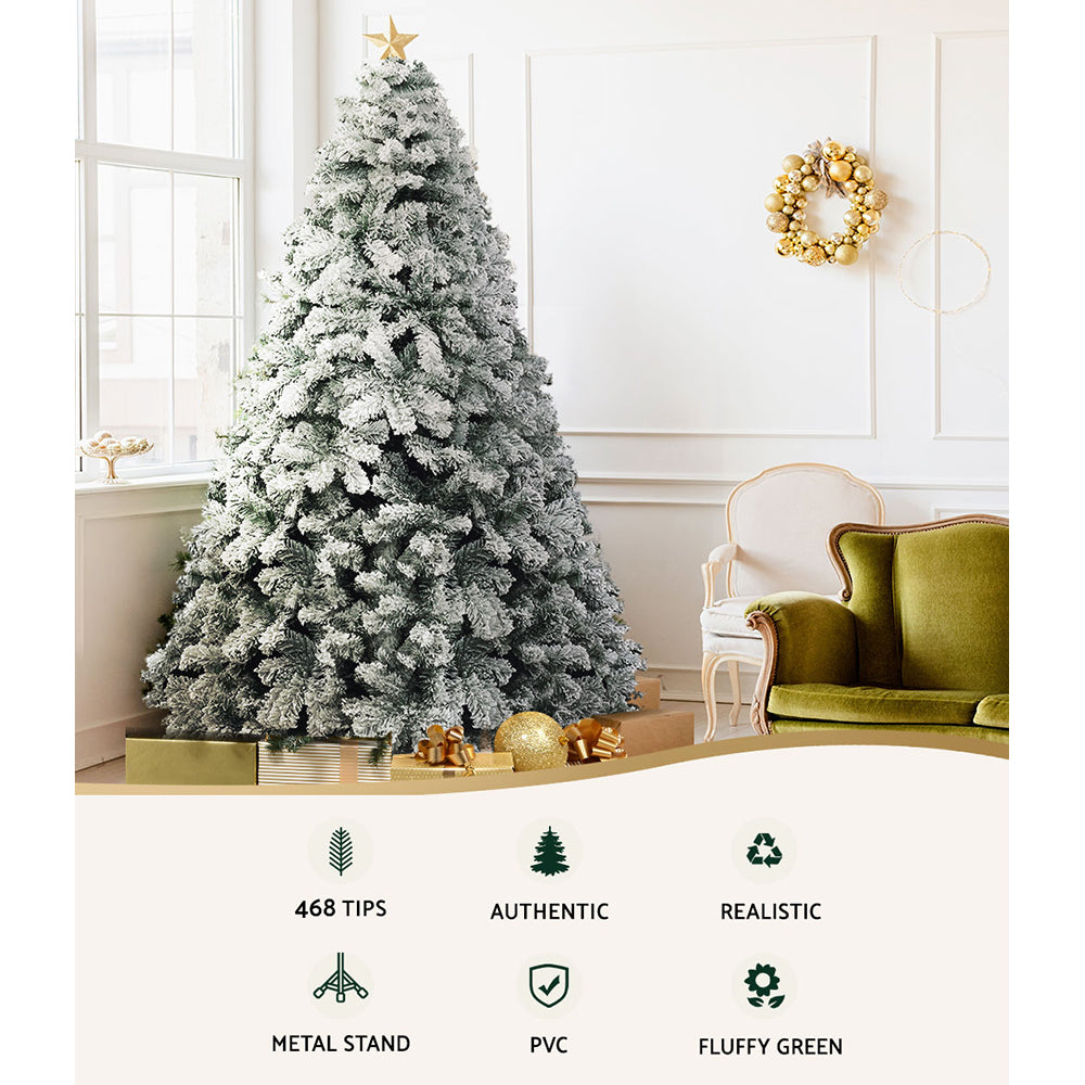 Jingle Jollys 1.8m Snow Flocked Christmas Tree