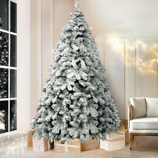 Jingle Jollys 2.1m Snow Flocked Christmas Tree