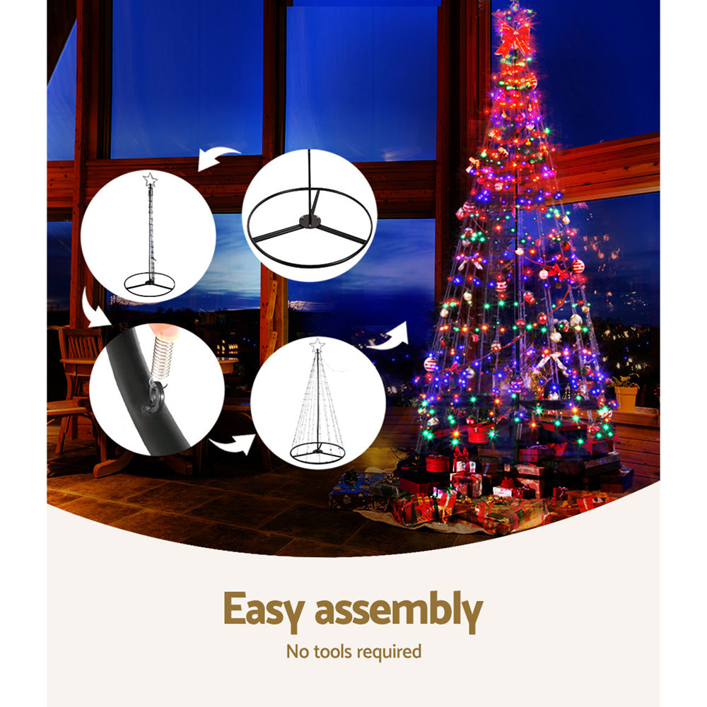 Jingle Jollys 3.6M LED Solar Christmas Tree