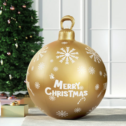 Jingle Jollys 60cm Christmas Inflatable Gold Bauble