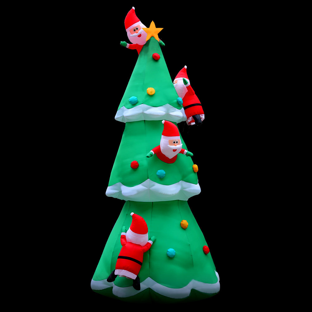 Jingle Jollys 5m Christmas Inflatable Santa Tree