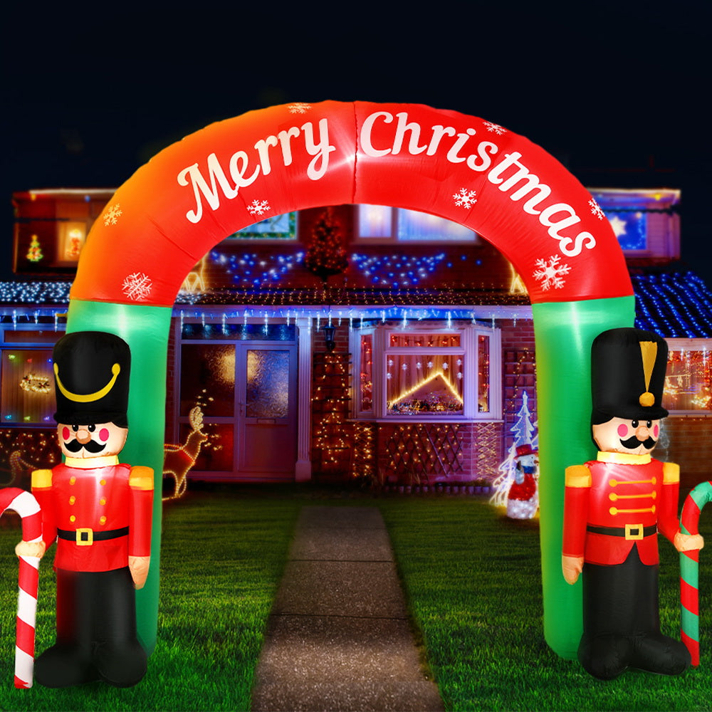 Jingle Jollys 3m Christmas Inflatable Nutcracker Archway