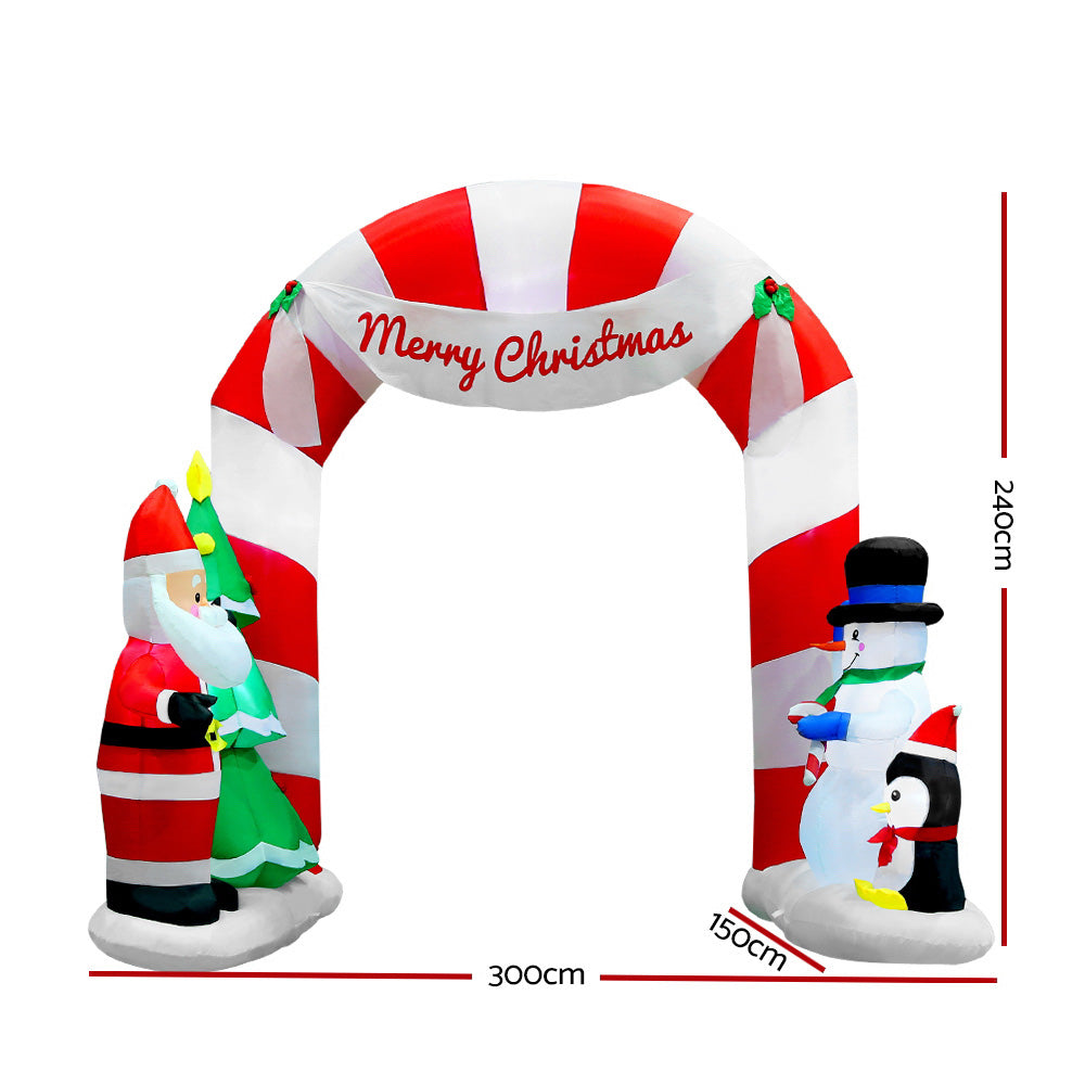 Jingle Jollys 3m Christmas Inflatable Archway
