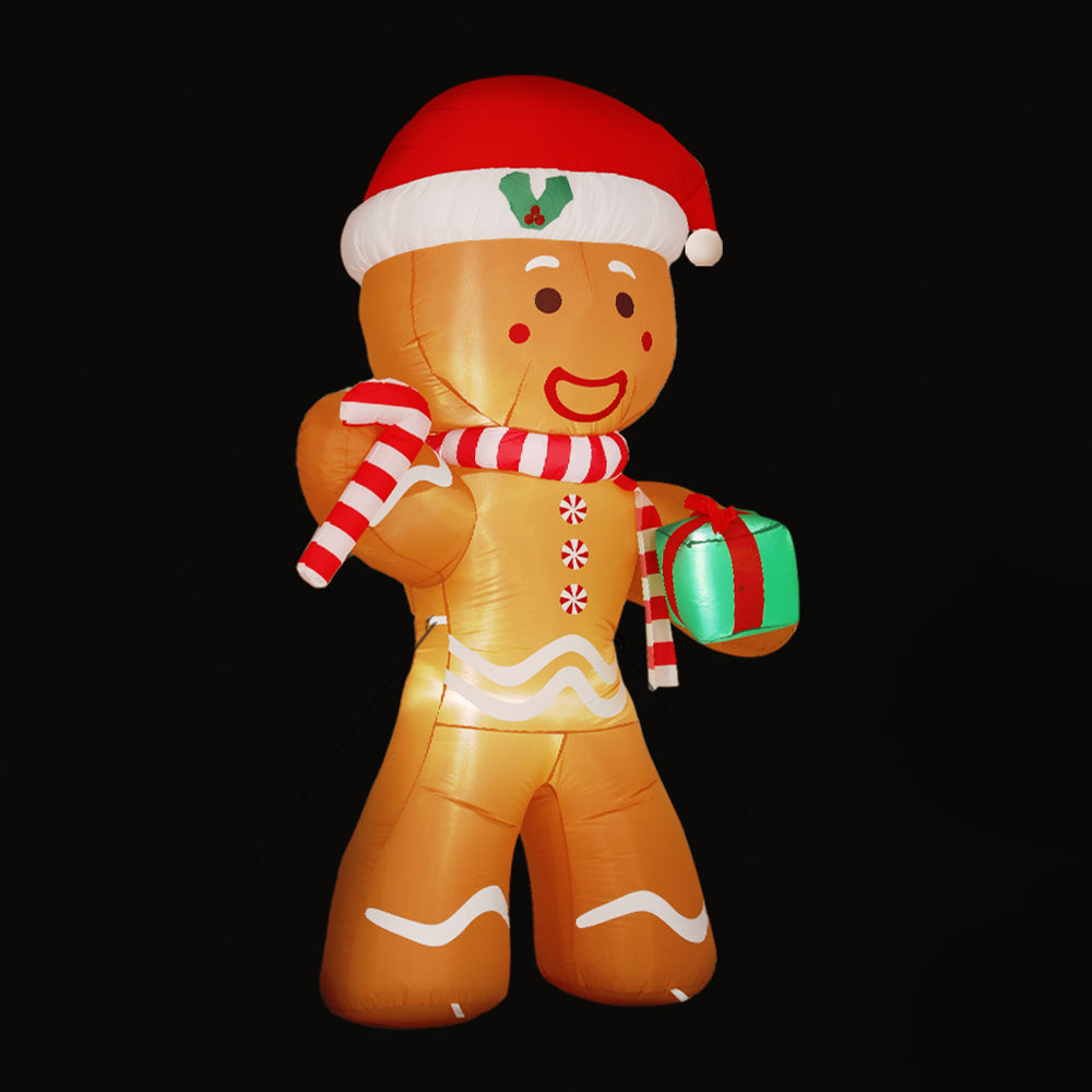 Jingle Jollys 2.4m Christmas Inflatable Gingerbread Man