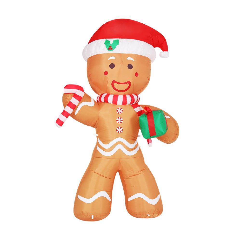 Jingle Jollys 2.4m Christmas Inflatable Gingerbread Man