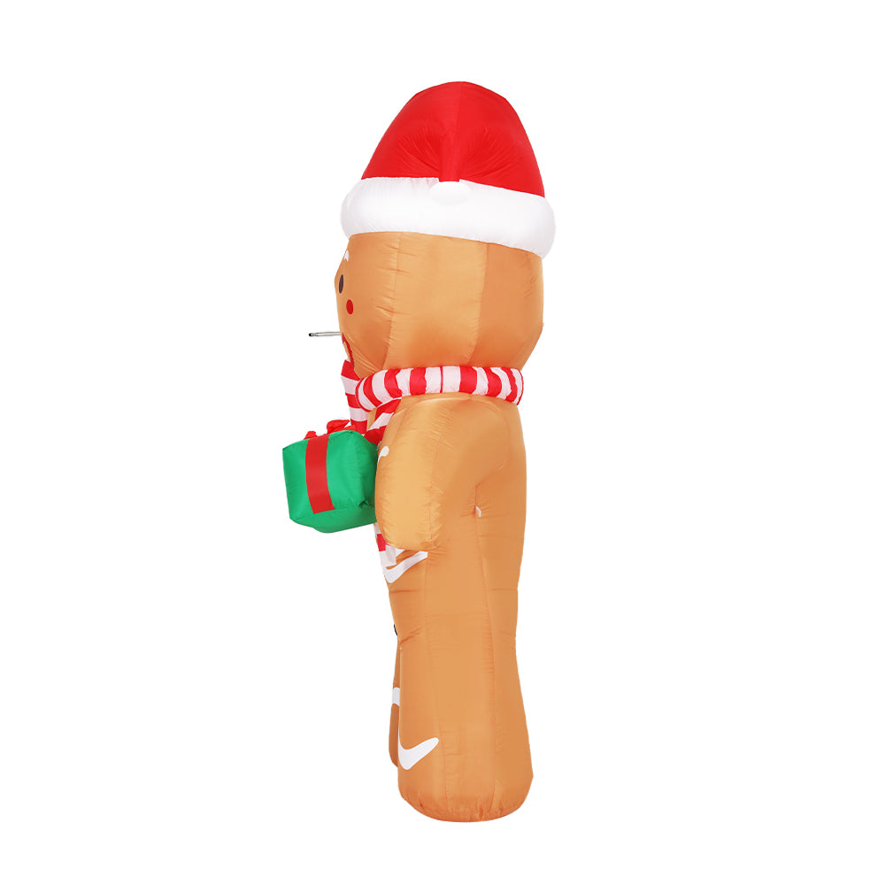 Jingle Jollys 2.4m Christmas Inflatable Gingerbread Man