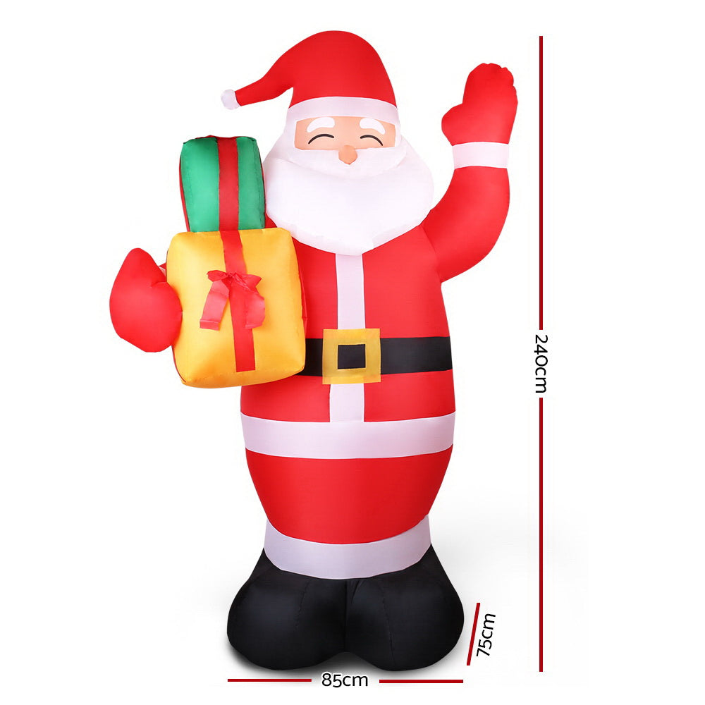 Jingle Jollys 2.4m Christmas Inflatable Santa