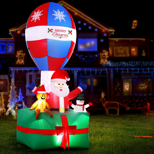 Jingle Jollys 2.8M Christmas Inflatable Santa in Balloon