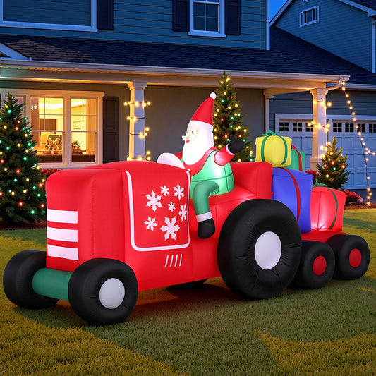 Jingle Jollys 2.6M Christmas Inflatable Santa Truck