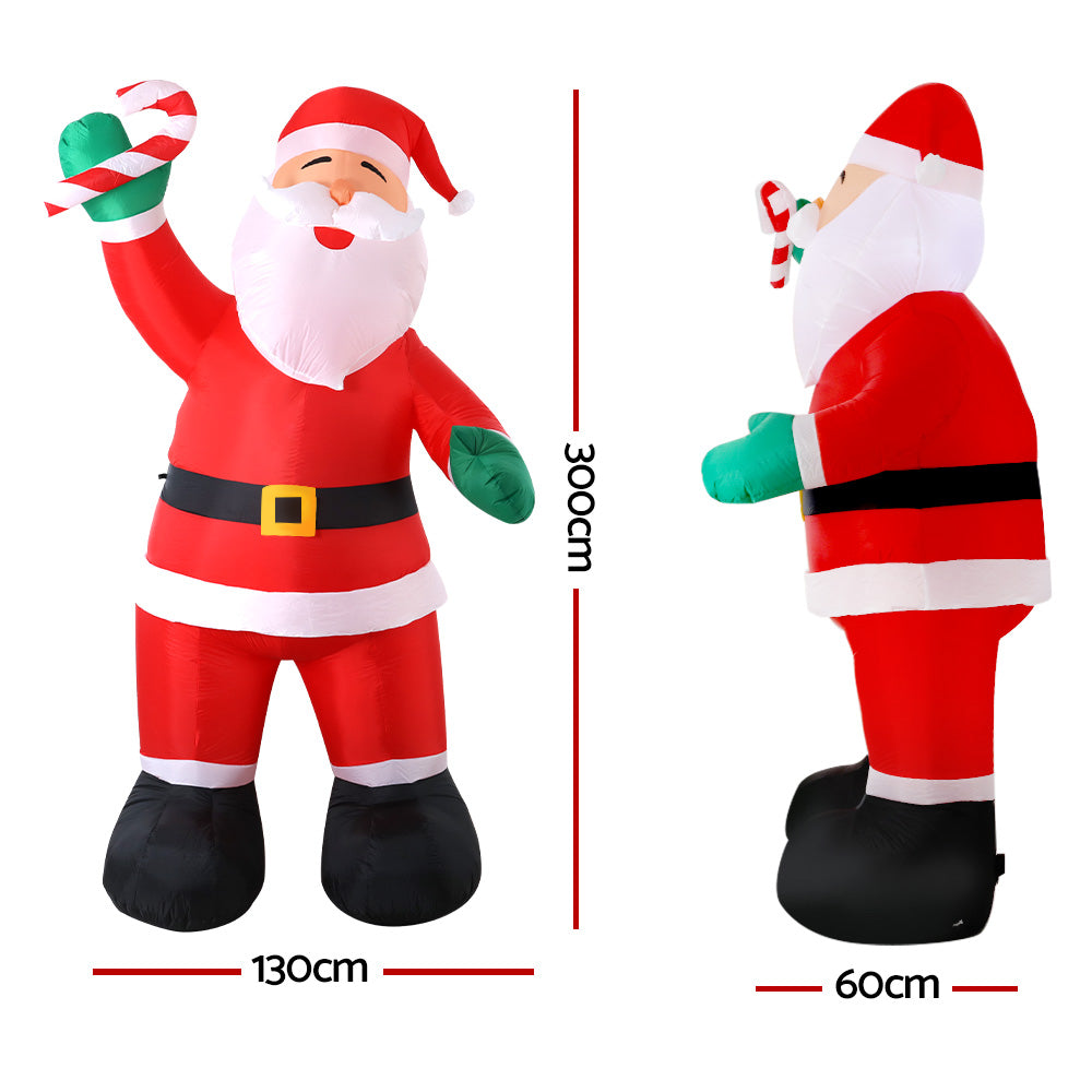 Jingle Jollys 3m Christmas Inflatable Santa