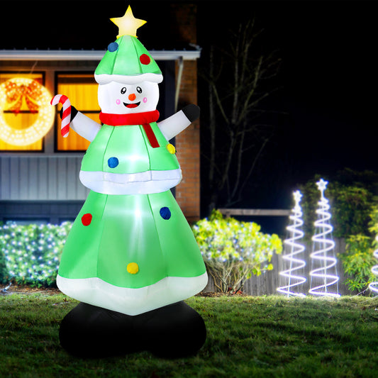 Jingle Jollys 2.75M Christmas Inflatable Snowman Tree