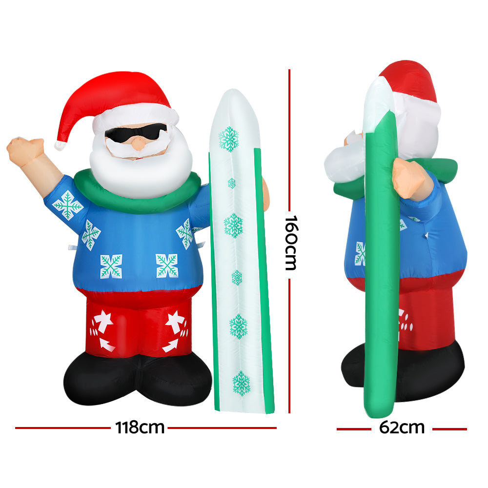 Jingle Jollys 1.6m Christmas Inflatable Santa