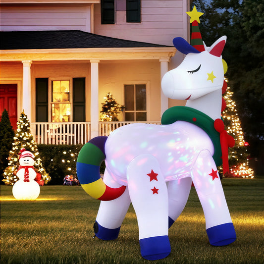Jingle Jollys 1.8M Christmas Inflatable Unicorn