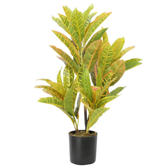 55cm Artificial Potted Flaming Zebra (Crotons)