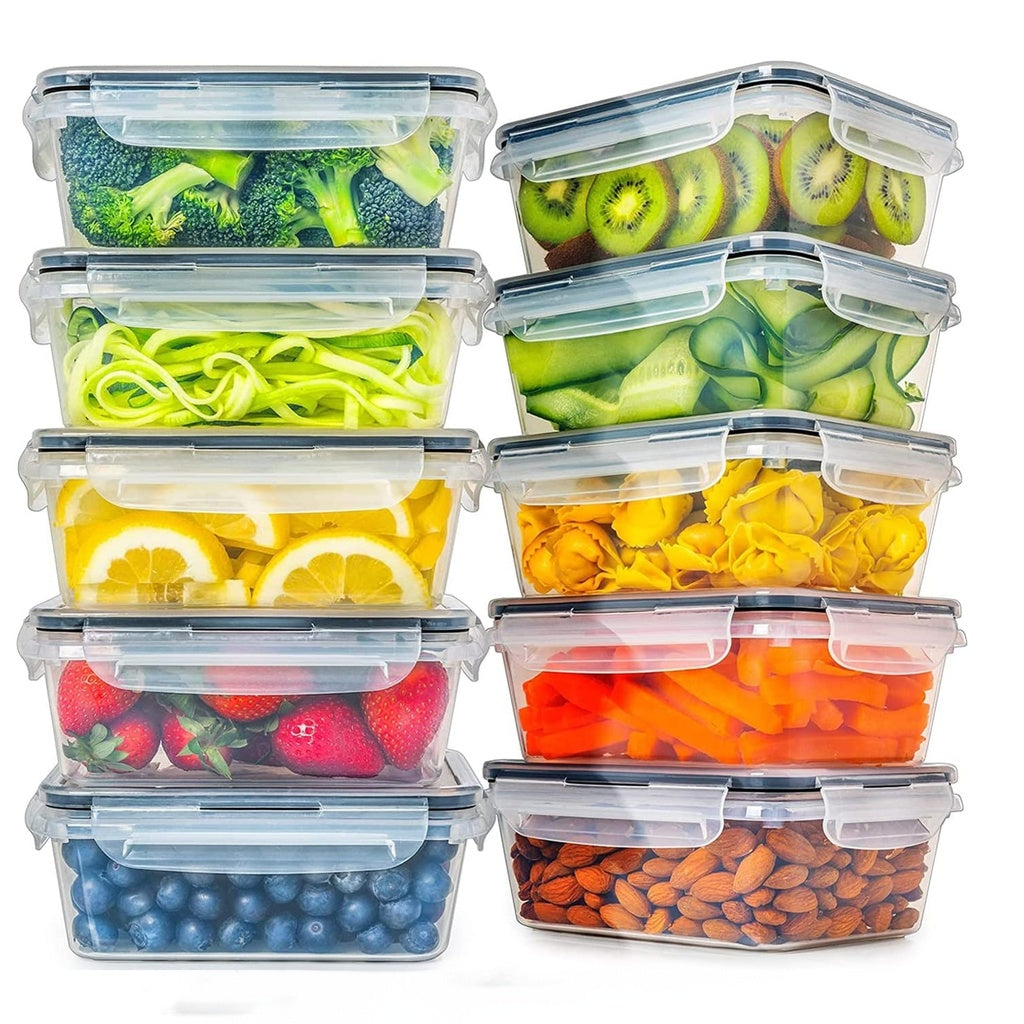 GOMINIMO 10 Pack Rectangular Airtight Food Storage Container