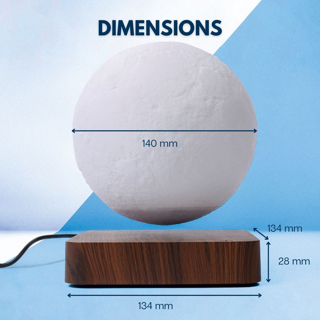 GOMINIMO Dark Brown Magnetic Levitating 3D Moon Lamp