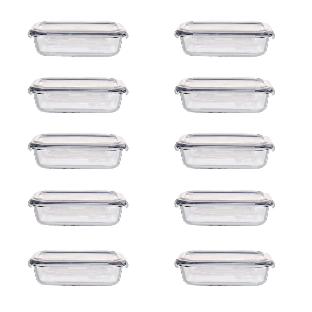 GOMINIMO 10 Pack Rectangular Airtight Food Storage Container