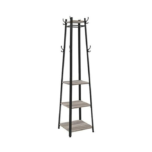 VASAGLE Industrial Coat Rack Stand with 3 Shelves