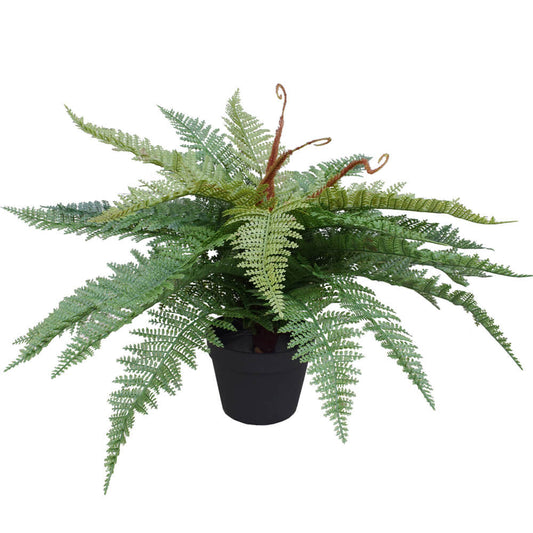 55cm Artificial Potted Fishtail Fern