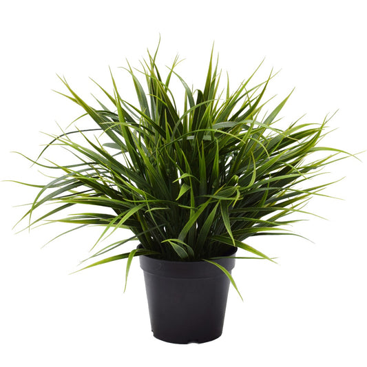38cm Artificial Potted Dense Green Grass